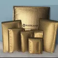 10PCS Gold Metallic Padded Envelopes Wedding Gift Bags Custom Logo Foil Postal Envelopes Padded