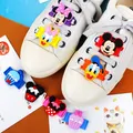 Disney Mickey Casual Shoes Cartoon Shoelace Accessories Buckle Decorative Shoes Flower Canvas Shoes