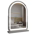 Lighted Vanity Mirror with Lights Dimmable LED Strips Full Length Mirror Arched Mirror Cosmetic