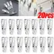 1-20PCS Stainless Steel Clothes Clips Multipurpose Laundry Clothes Clips Windproof Clothing Rack