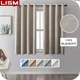 LISM Linen Texture Thermal Insulated Blackout Curtain 100% Shading Curtains for Living Room Bedroom