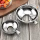 Stainless steel wide-mouth funnel jam salad dressing funnel large multi-function wine leak oil leak