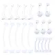 20pcs 14g Clear Belly Button Rings Pregnancy Bioflex Plastic Belly Ring Women Curved Barbell Navel