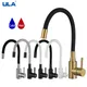 ULA Gold Kitchen Faucet Stainless Steel Flexible Spout Kitchen Sink Faucet Hot Cold Water Sink Mixer