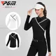 Pgm Golf Women's Long Sleeve T Shirts Breathable Ice Silk Summer Tops Ladies Cooling Sunscreen Polo