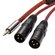 Premium Audio Cable Mini Jack 3.5mm to Dual XLR for PC MP3 Amp Mixer Console 3.5 to 2 XLR 3 Pin