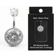 925 sterling silver belly ring cubic zircon belly Bar Navel Piercings Jewelry