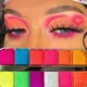 Matte Neon Eyeshadow Palette 12 Colors Fluorescent Acrylic Dust Pigment Makeup Palette Glitter