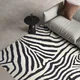 Zebra Pattern Art Comfortable Large Area Living Room Carpet Soft Bedroom Rug Modern Home Decoration