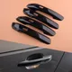 4pcs Carbon Fiber Style Outer Door Handle Cover Trim Fit For Audi A4 B9 A5 2017 2018 2019