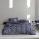 Svetanya Nordic Grey Blue Stripes Duvet Cover Set Cotton Queen King Size Bedding Set Bedlinens Sheet