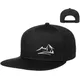 Snapback Hats for Men Adjustable Flat Bill Hat Mountain Black Baseball Cap Trucker Dad Fitted Hat
