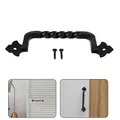 Door Handle Vintage Black Carbon Steel Barn Door Handles Perfect for Wooden Garden Doors and Shed