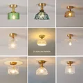 Modern Pendant Ceiling Lamp with Glass Shade for Kitchen Aisle Balcony Bedroom Home Art Deco Led