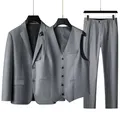 (XL-9XL) High-end Large Size Men's Suit (suit + Vest + Trousers) Plus Fat Fat Business Formal