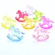 50 Mixed Color Transparent Acrylic rocking horse Pendants 24mm Kid Craft