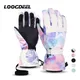 LOOGDEEL Ski Gloves Warm Winter Snowmobile Snow Snowboard Thermal Gloves Waterproof Touchscreen