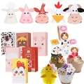 1Set Farm Animal Candy Bags Carton Cow/Pig/Sheep Cake Wrappers for Kids DIY Farm Animals Themed