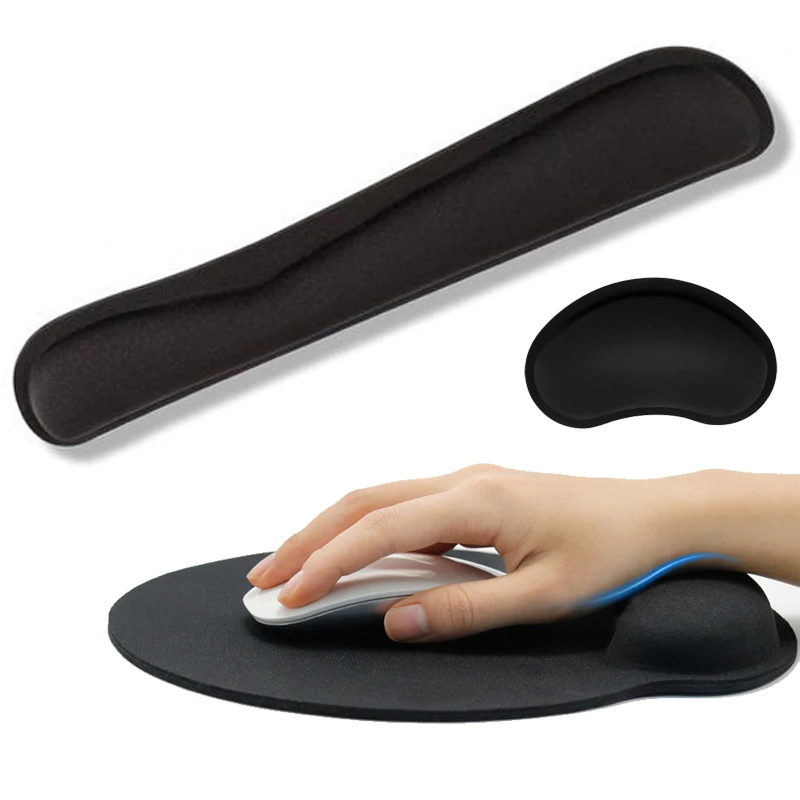 Neues Handgelenkauflage-Mauspad mit rutschfester Basis, Handgelenkauflage, ergonomisches Mauspad für Schreibkraft, Büro, Gaming, PC, Laptop Image