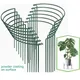 Plant Support Stakes Half Round Metal Garden Indoor Peony Cages Green Ring Border for Tomato