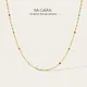 YACHAN Stainless Steel Gold Chain Enamel Splice Necklace for Women 18K Gold Plated Chains