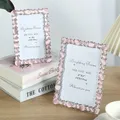 1Pcs Creative Natural Pink Opal Stone Photo Frame Light Luxury Photo Frame for Home Photo Decoration