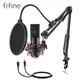 FIFINE USB Gaming Mikrofon Set mit Flexible Arm Ständer Pop Filter Plug & Play mit PC Laptop