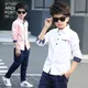 2023 Teenager Kinder Jungen Kleidung Kinder Hemden Mode Schule Casual Tops Baumwolle Jungen Hemden 5