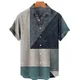 Men's Hawaiian shirts Men's short sleeved vintage shirt Men's fashionable summer beach tops Loose