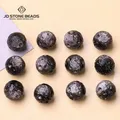 1 Pc Natural Stone Silver Obsidian Meteorite Beads 13mm Loose Spacer Bead For Jewelry Making Diy