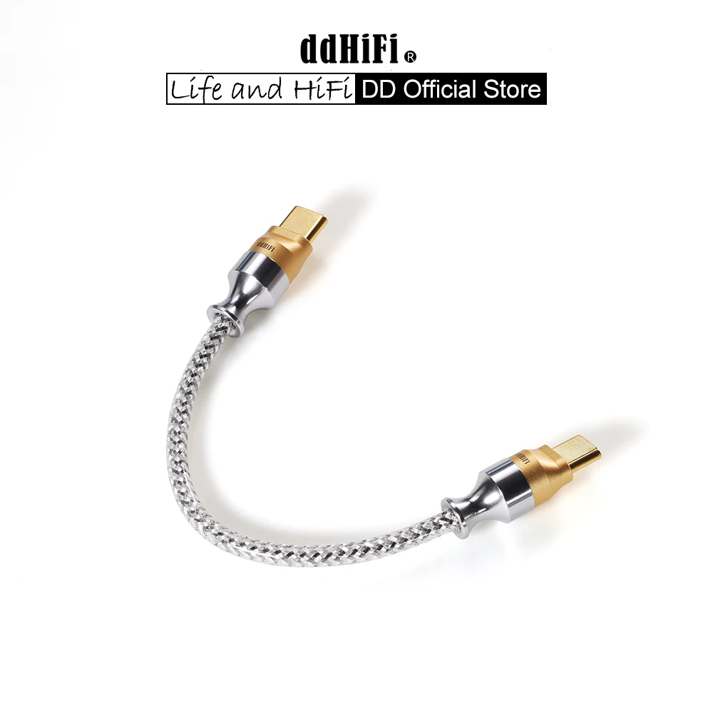 DD ddHiFi TC07S Nyx-Serie Silbernes audiophiles HiFi-USB-OTG-Kabel mit Litz versilbert über LCOFC-Abschirmung (10 cm/50 cm) Image