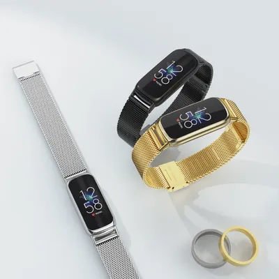 Für Fitbit Luxe Smart Armband Metall Milanese Armband Edelstahl Band Handgelenk Band für Fitbit Luxe