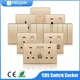 PSSRISE C85 Serie EU/UK/UN USB 250V Deluxe Gold Brushed PC Panel Wall Switch High Power Socket 45A