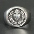 1 stück Unterstützung Drop Ship Cool Love Herz Ring 100% 316L Edelstahl Schmuck Olivenzweig Liebe