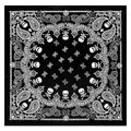 58*58cm Ice Silk Black Red White Hip-Hop Paisley Bandanas Sports Scarf Punk Skull Bandana Headband