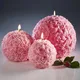 Rose Flower Ball Shape Fragrance Candle Rose Scented Candles Home Bedroom Geometric Decoration Ball