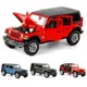 1:32 Jeep Wrangler Sahara Druckguss Spielzeug auto Modell Geländewagen Miniatur freie Räder Türen zu