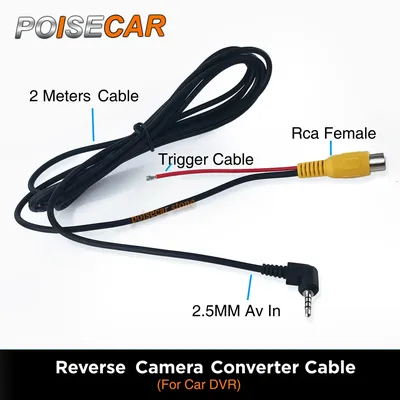 RCA zu 2 5mm AV Kabel für Auto Rückansicht Kamera Parkplatz Kamera Konverter kabel für auto DVR zu