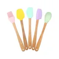 1/5Pcs Mini Baking Cake Spatula Batter Pastry Blenders Wooden Handle Cream Scraper Butter Spreader