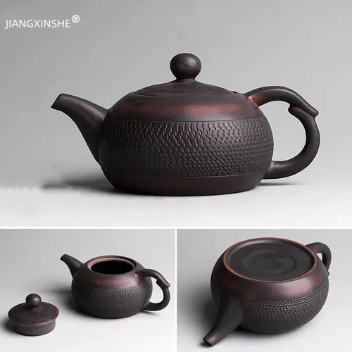 Lila Keramik Topf Keramik Kung Fu Teekanne Handgemachte Teekanne Kleine Teekanne Tee Wasserkocher
