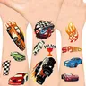 12 Blatt Rennwagen temporäre Tattoos Rennwagen Tattoos Rennwagen Aufkleber zwei schnelle Rennwagen