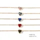 DoreenBeads Mode Halsband Halskette Für Frauen Schmuck Gold Farbe Link Kette Herz Rot Rosa Zirkonia