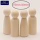 75mm/90mm Wooden Peg Dolls 5pcs/Lot Wood Crafts Kids DIY Handmade Toys Home Nursery Decoration