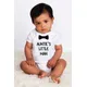 Aunties Little Man Summer Fashion Newborn Baby Romper Clothing Funny Print Infant Boys Jumpsuit