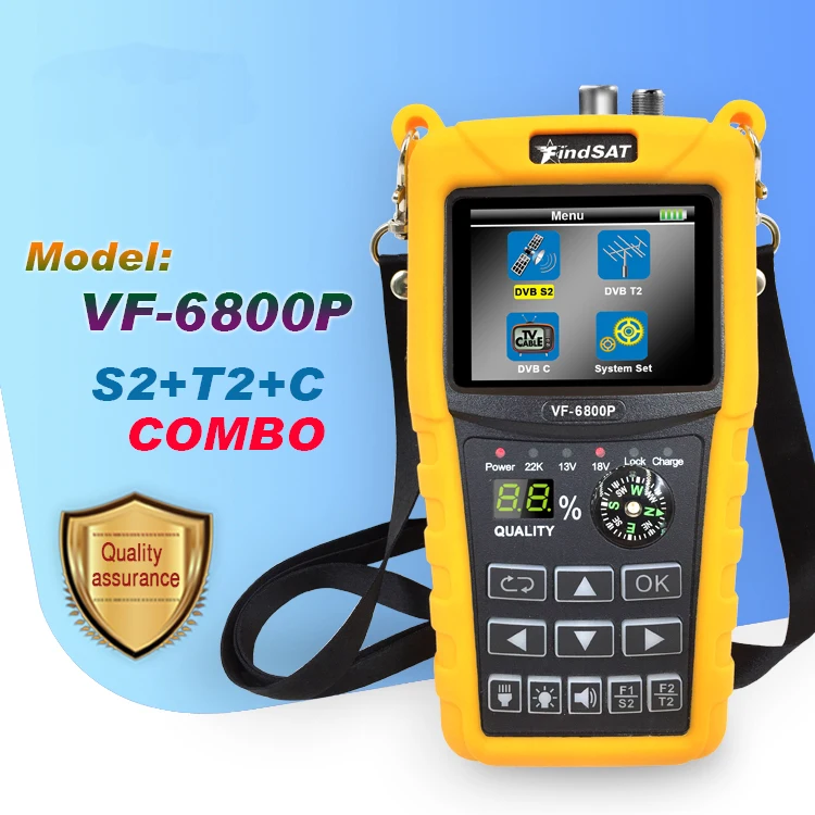 Findsat VF-6800P Satellite Finder Combo Unterstützung DVB-T2/DVB S2/DVB C Sat Finder Meter für Satellite TV Receiver dvb-s2 Image