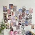 Korean Ins Girl's Dream Pink Series Decorative Card Wall Sticker Student Dormitory Photo Props diy