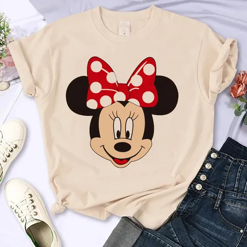 Süßes T-Shirt Minnie Kinder T-Shirt Kawaii Disney T-Shirt Mickey Mouse Anime Cartoons lässig Vintage