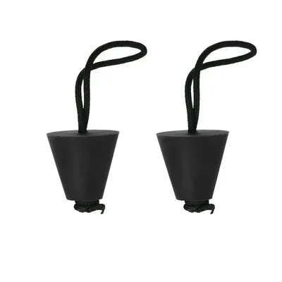 2PC kayak Canoe Marine Boat Dinghy scupper plug Drain Holes Stopper Kit with Cord Rope