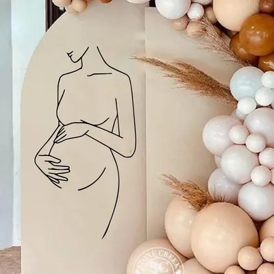 Schwangere Frau Silhouette Wanda uf kleber Geschlecht offenbaren Party Baby Dusche Vinyl Aufkleber Geburtstag Wohnkultur Wandbild y217 Image