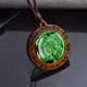 Vier Kleeblatt Glas Dome Holz Anhänger Halskette Seil Kette Halskette Retro Schmuck St. patricks Tag